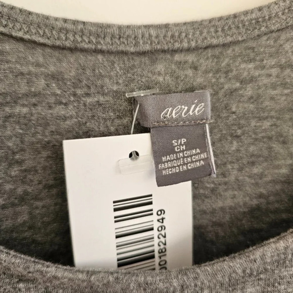 Aerie sleeveless scoop neck drawstring waist lounge jumpsuit grey small NWT - Picture 10 of 12